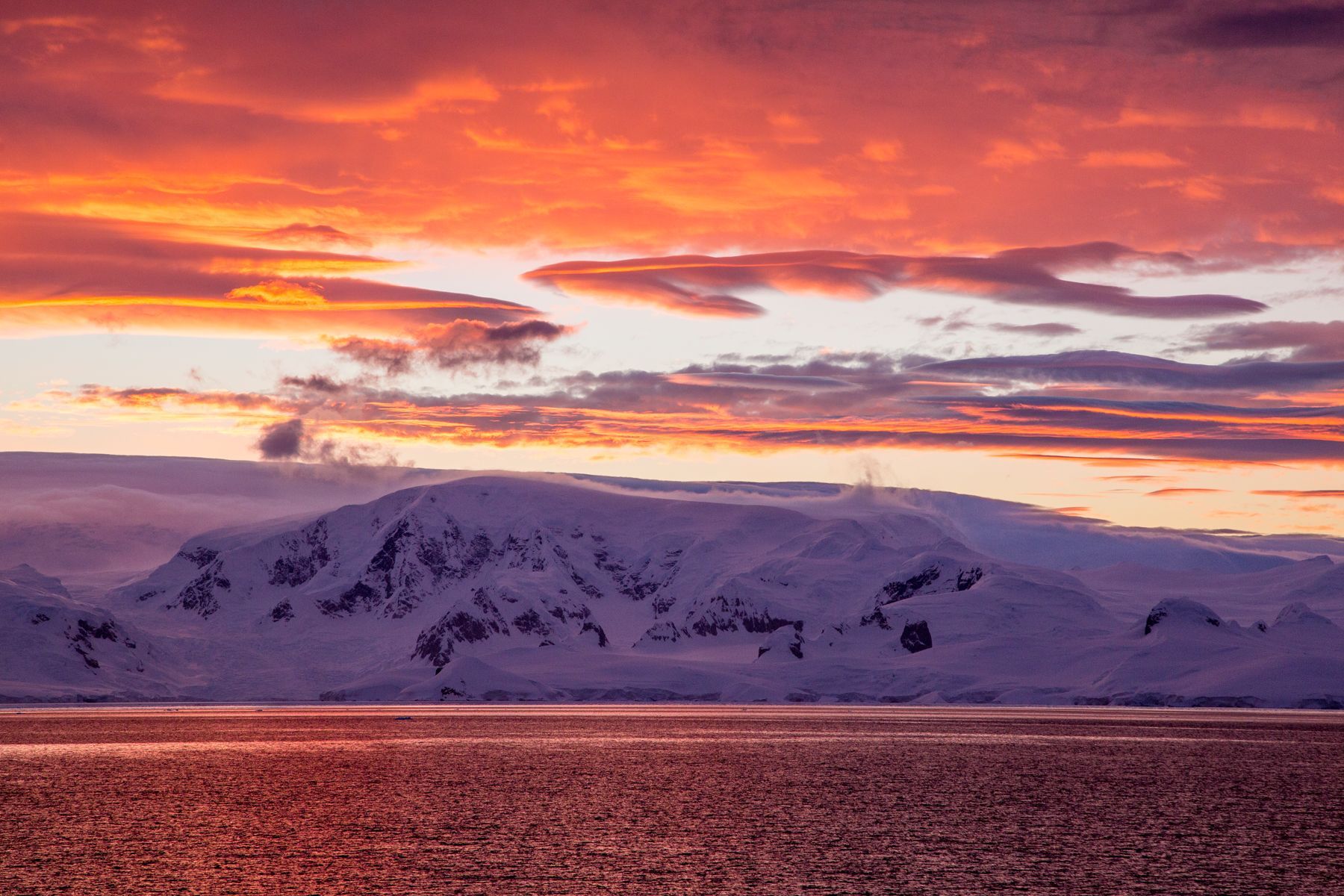 Lemaire Channel sunrise, Antarctica