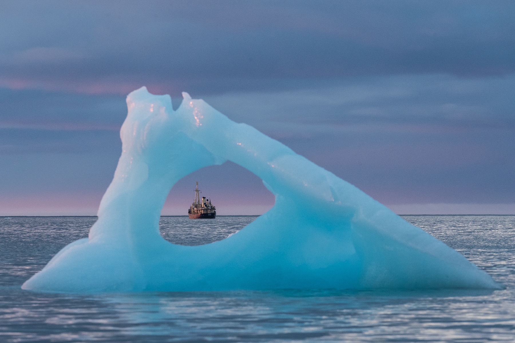 Svalbard's small icebergs can offer interesting photographic opportunities, especially in autumn light