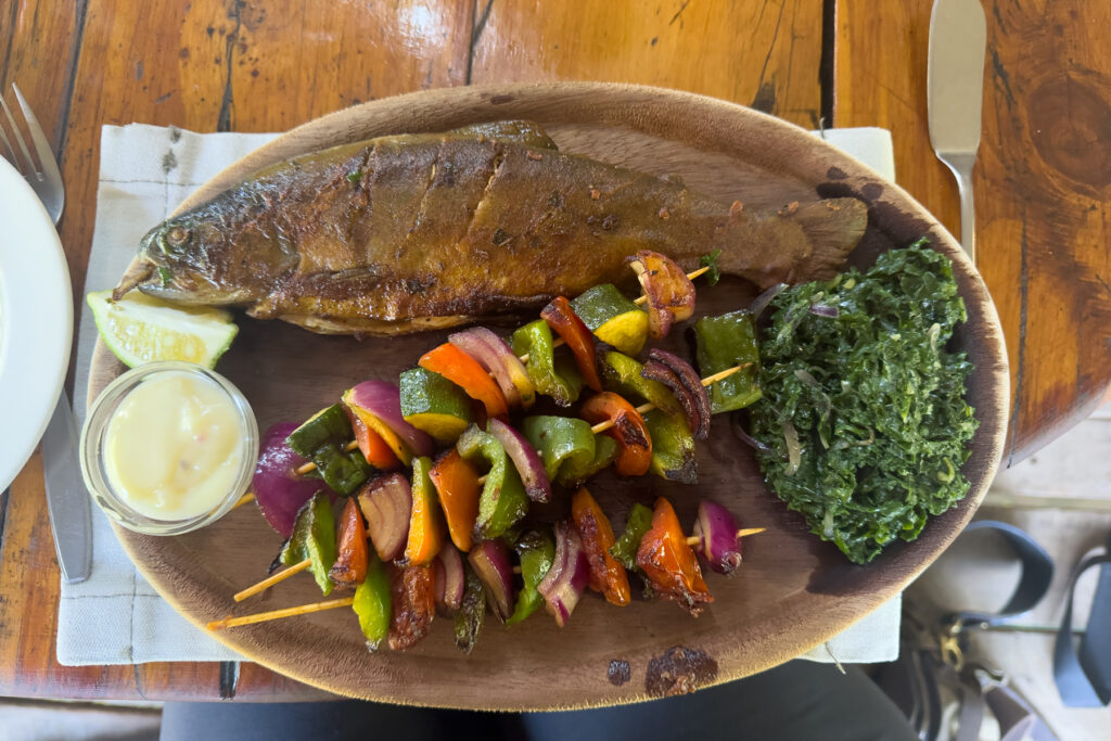 Grilled Trout at The Trout Tree - delicious! (image by Inger Vandyke)