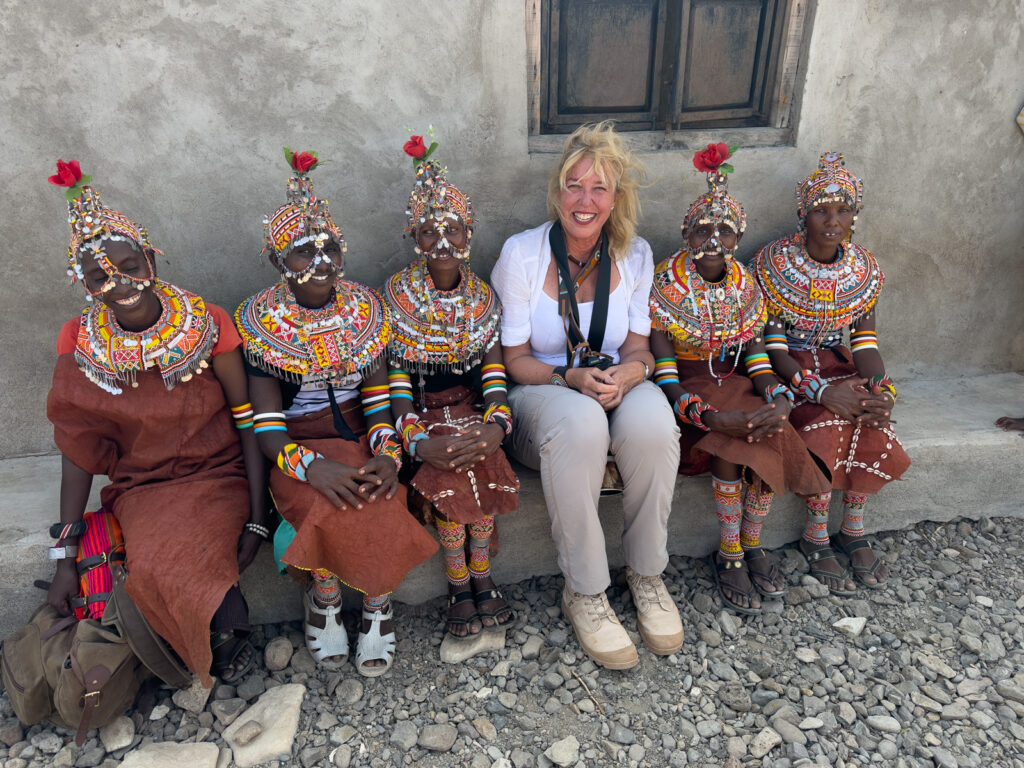 Inger with her Rendile friends in Lake Turkana (image by Inger Vandyke)