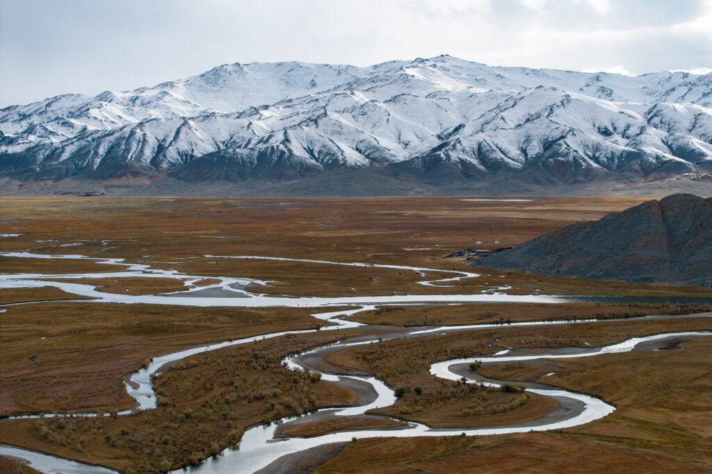 Mongolia's landscapes are otherworldly by drone (image by Inger Vandyke)