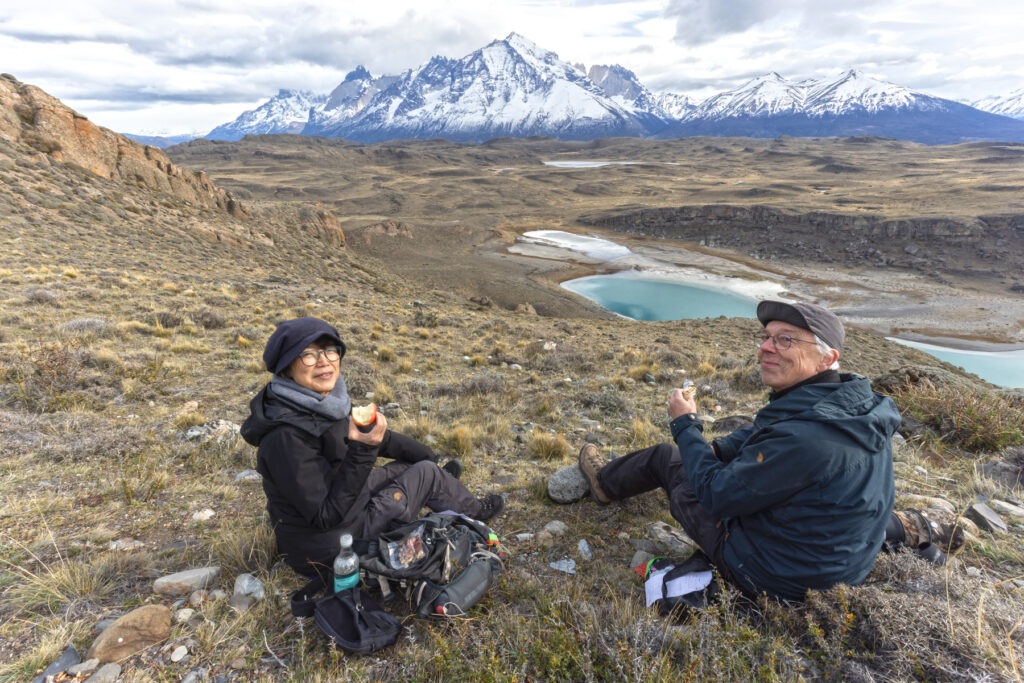 This was one of our better picnic spots high on the Laguna Amarga Estancia (image by Mike Watson)